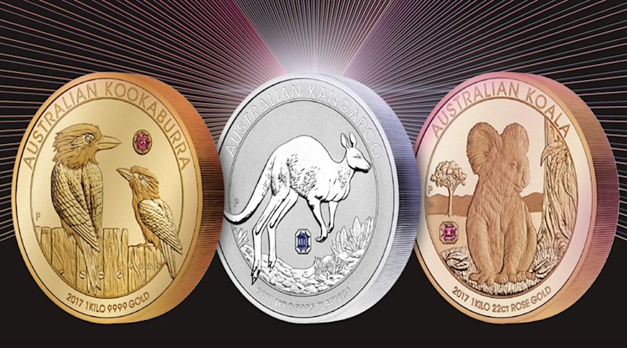 The Australian Trilogy 2017 1 Kilogram coin collection